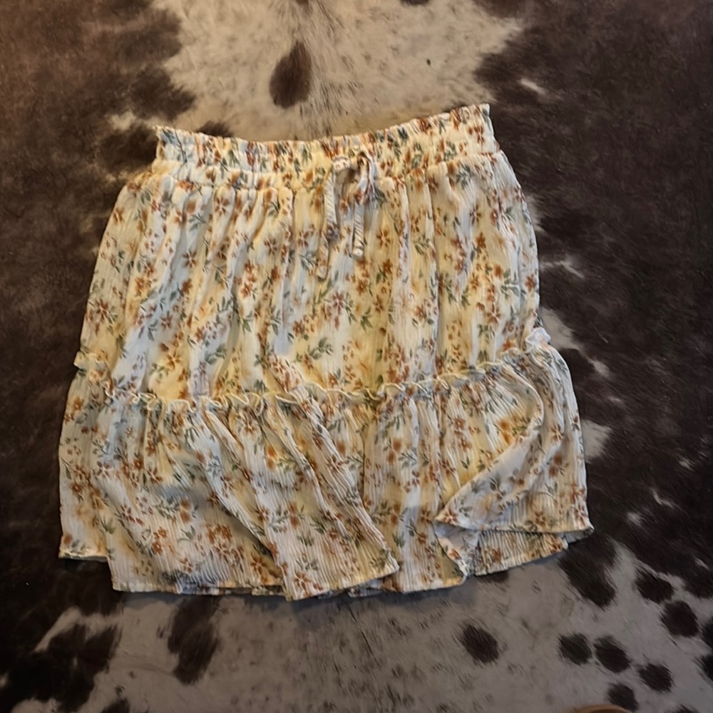 Hayden Tan and Blue Bubble Mini Skirt